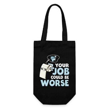 Votre travail pourrait être pire papier toilette - Sac à bouteille - noir - Devant