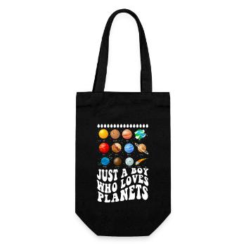 Juste un garçon qui aime les planètes du système solaire - Sac à bouteille - noir - Devant