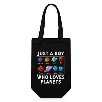 Juste un garçon qui aime les planètes du système solaire - Sac à bouteille - noir - Devant