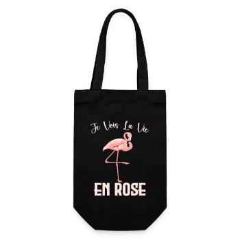 Flamand Rose - Vie En Rose - Sac à bouteille - noir - Devant