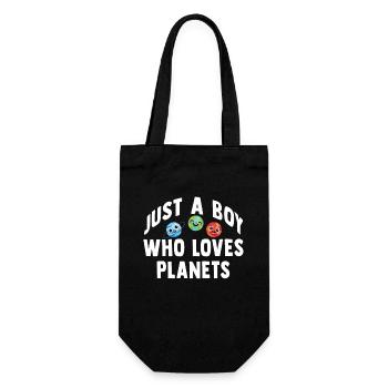 Juste un garçon qui aime les planètes du système solaire - Sac à bouteille - noir - Devant