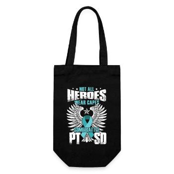 PTSD Heroes - Gift Bag for Bottles - black - Front