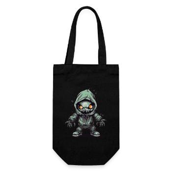Sweat à capuche d’Halloween effrayant avec un design monstre - Sac à bouteille - noir - Devant