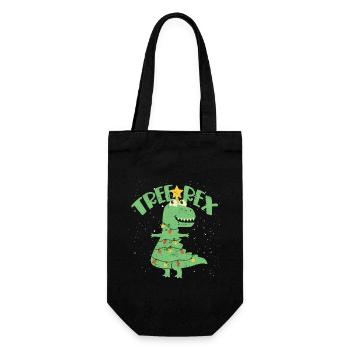 Baum Rex Dinosaurier Weihnachten Pyjamas Xmas - Geschenkbeutel für Flaschen - Schwarz - Vorne