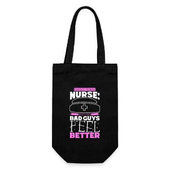 Care for bad guys - caregiver in prison - Gift Bag for Bottles - black - Front