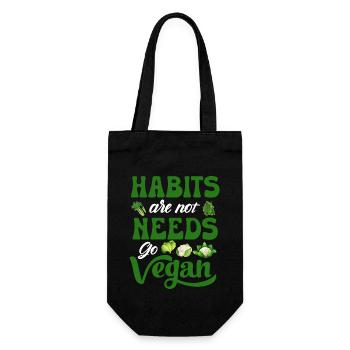 Vegan Veganism - Gift Bag for Bottles - black - Front