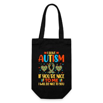 Autism Autistic - Gift Bag for Bottles - black - Front