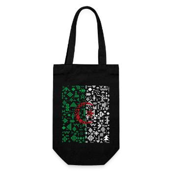 DRAPEAU ALGERIE Z AMAZIGH BERBERE KABYLE - Sac à bouteille - noir - Devant