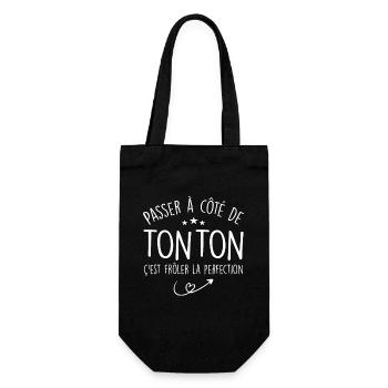 Tonton Humour, Cadeau Humour Humoristique Tonton - Sac à bouteille - noir - Devant