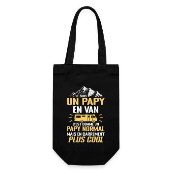 Cadeau Papy Van Camping Car Voyage Cadeau Papy - Sac à bouteille - noir - Devant