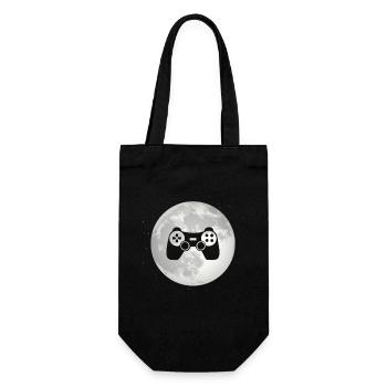Vollmond - Spiel - - Geschenkbeutel für Flaschen - Schwarz - Vorne