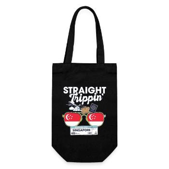 Straight Trippin' Singapore Vacation Tour Travel - Geschenkbeutel für Flaschen - Schwarz - Vorne
