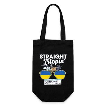 Straight Trippin' Ukraine Vacation Tour Travel - Gift Bag for Bottles - black - Front