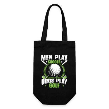 Lustiger Golfer liebt Golfspieler - Geschenkbeutel für Flaschen - Schwarz - Vorne