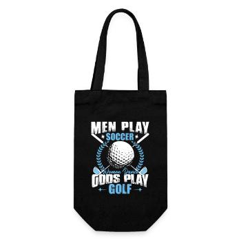 Götter spielen Golf Lustiger Golfspieler Golfen - Geschenkbeutel für Flaschen - Schwarz - Vorne