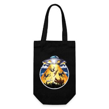 Cryptids Alien Abduction - Gift Bag for Bottles - black - Front