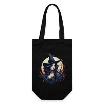 Sorcière élégante au clair de lune: Halloween avec magie - Sac à bouteille - noir - Devant