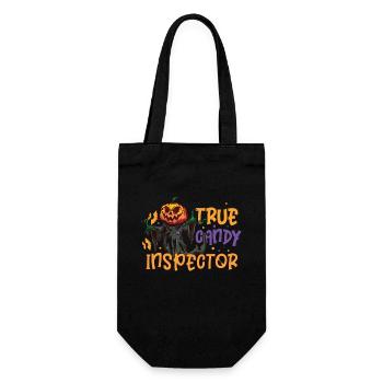 Creepy Pumpkin Halloween Costume Autumn Autumn - Gift Bag for Bottles - black - Front