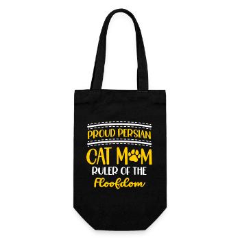 Perserkatze Katzenliebhaber Katzenbesitzer Perserlanghaar C - Geschenkbeutel für Flaschen - Schwarz - Vorne