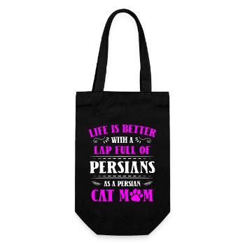 Chat persan Chat Amoureux Propriétaire de chat Persan Longhair C - Sac à bouteille - noir - Devant