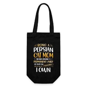Persian Cat Cat Lover Cat Owner Persian Longhair C - Gift Bag for Bottles - black - Front