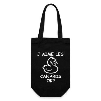 J'aime les canards - Sac à bouteille - noir - Devant