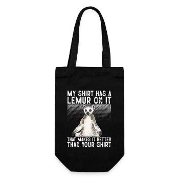 Lemur Catta Ring-tailed lemur - Gift Bag for Bottles - black - Front