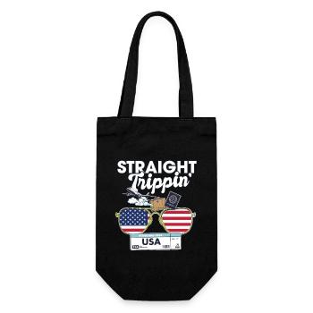 Straight Trippin' Usa Vacation Tour Travel Trip - Geschenkbeutel für Flaschen - Schwarz - Vorne