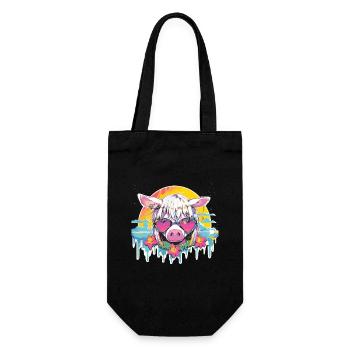 Pig Sunglasses Pig Pig Pig Pig Pig Pig - Gift Bag for Bottles - black - Front