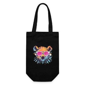 Bear Bear Sunglasses Brown Bear Forest Dweller - Gift Bag for Bottles - black - Front