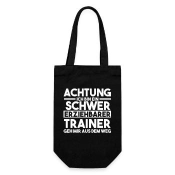 Sportmannschaft Trainer - Geschenkbeutel für Flaschen - Schwarz - Vorne