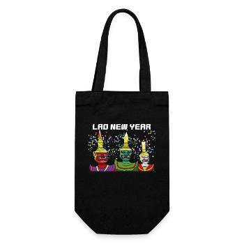Laos Laote Laoten Neujahr I Geschenk - Geschenkbeutel für Flaschen - Schwarz - Vorne