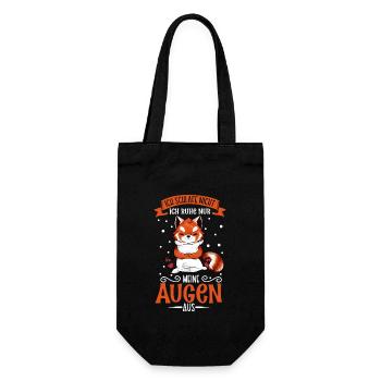 Ich schlafe nicht ich ruhe nur meine Augen aus - Geschenkbeutel für Flaschen - Schwarz - Vorne