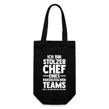 Arbeit Kollegen Büro Teamleiter Führungskraft Chef - Geschenkbeutel für Flaschen - Schwarz - Vorne