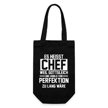 Arbeit Kollegen Büro Teamleiter Führungskraft Chef - Geschenkbeutel für Flaschen - Schwarz - Vorne