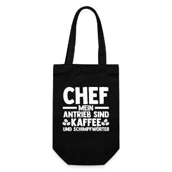 Arbeit Kollegen Büro Teamleiter Führungskraft Chef - Geschenkbeutel für Flaschen - Schwarz - Vorne