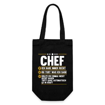 Arbeit Kollegen Büro Teamleiter Führungskraft Chef - Geschenkbeutel für Flaschen - Schwarz - Vorne