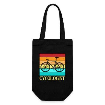 Stylisches Cycologist Retro Fahrrad-Design MTB - Geschenkbeutel für Flaschen - Schwarz - Vorne
