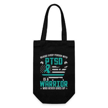 PTSD Warrior - Gift Bag for Bottles - black - Front