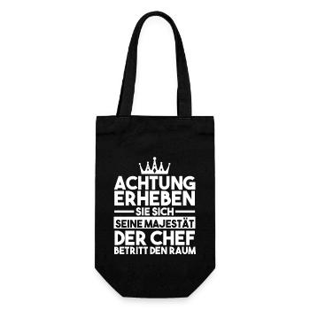 Arbeit Kollegen Büro Teamleiter Führungskraft Chef - Geschenkbeutel für Flaschen - Schwarz - Vorne