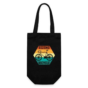 Sporty retro bike design for bikers cyclists - Gift Bag for Bottles - black - Front