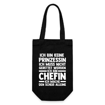 Arbeit Kollegen Büro Teamleiter Führungskraft Chef - Geschenkbeutel für Flaschen - Schwarz - Vorne