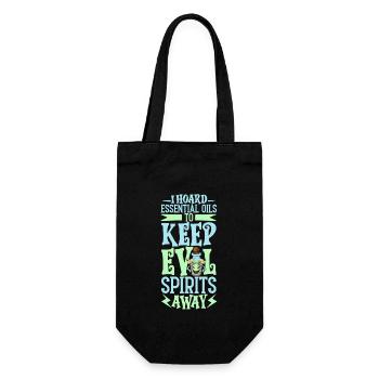 Huiles essentielles pour l’horreur d’Halloween. Essentiel - Sac à bouteille - noir - Devant