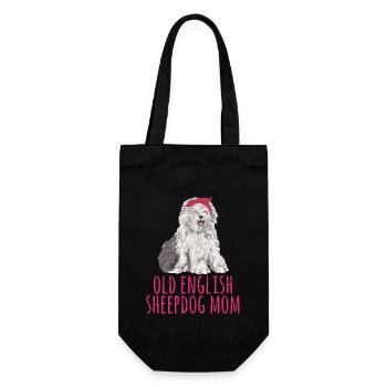 Old English Sheepdog Sheepie Bobtail - Gift Bag for Bottles - black - Front