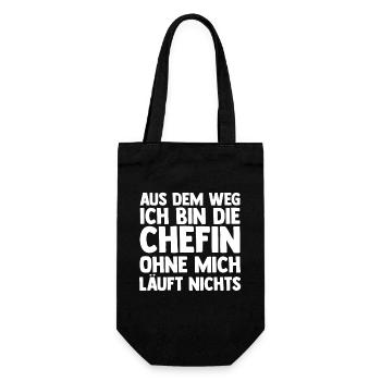 Arbeit Kollegen Büro Teamleiter Führungskraft Chef - Geschenkbeutel für Flaschen - Schwarz - Vorne