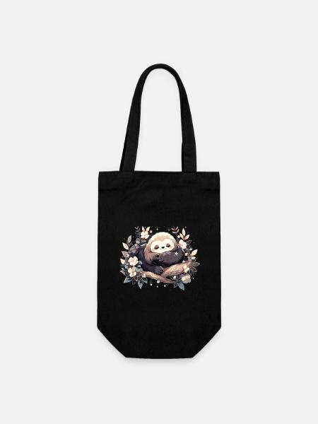 Faultier Faultiere Faultier Lustig Faultier - Geschenkbeutel für Flaschen - Schwarz