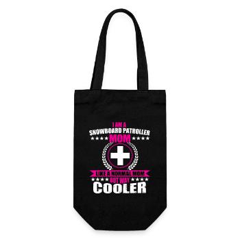 Funny Snowboard Patroller Mom - Gift Bag for Bottles - black - Front