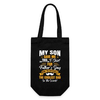 Mein Sohn hat mir das zum Vatertag geschenkt - Geschenkbeutel für Flaschen - Schwarz - Vorne