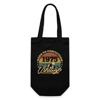 Cadeau vintage 1975 Anniversaire - Sac à bouteille - noir - Devant
