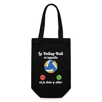 Volley-ball appelle et je dois y aller - Sac à bouteille - noir - Devant